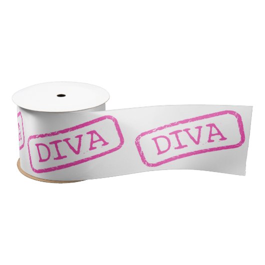 DIVA Stamped Ribbon Satijnen Lint (Spoel)