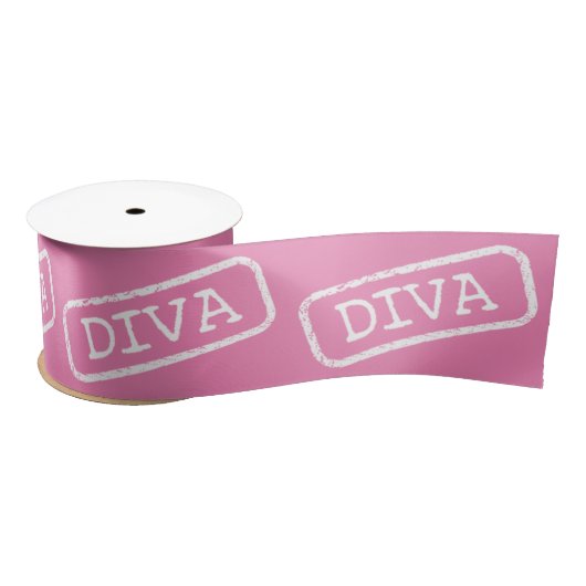 DIVA Stamped Ribbon Satijnen Lint (Spoel)