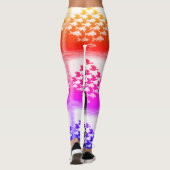 Diva Stijl kleurrijke en zwart-witte leggings (Achterkant)