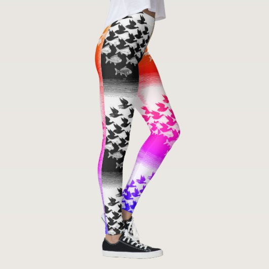 Diva Stijl kleurrijke en zwart-witte leggings (Rechts)
