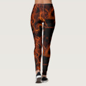 Diva-stijl smokkel voor vrouwen rood heet leggings (Achterkant)