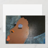 Diva stijlvolle zwarte vrouwen natuurlijke afro ui kaart (Voorkant / Achterkant)