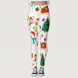 Diva Style-kerstpatroon op leggings