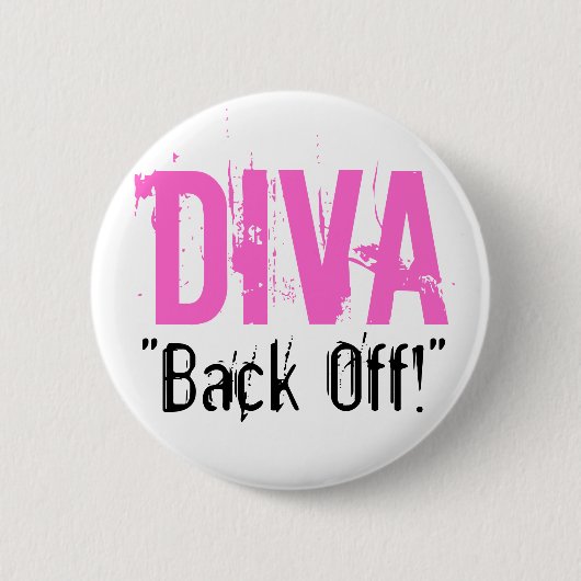 DIVA, terug! Buttonnen Ronde Button 5,7 Cm (Voorkant)