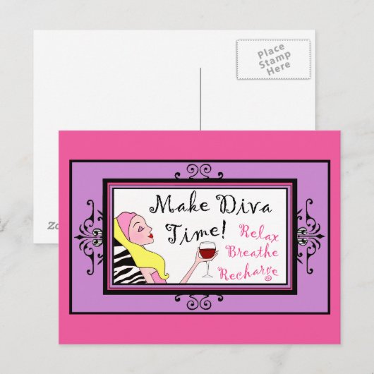 "Diva-tijd maken"/ briefkaarten verwijderen (Voorkant / Achterkant)