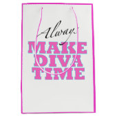 "Diva-tijd maken"/ Relax / Altijd! Medium Cadeauzakje (Voorkant)