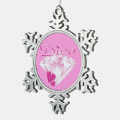 Diva Tin Sneeuwvlok Ornament (Rechts)