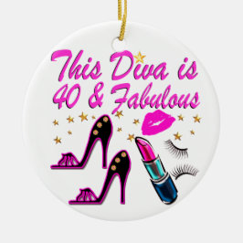 DIVA VAN 40E PARTIJ KERAMISCH ORNAMENT