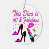 DIVA VAN 40E PARTIJ KERAMISCH ORNAMENT (Links)