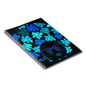 Diva van Afro Turkooise Wintertaling Notitieboek (Rechterzijde)