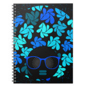 Diva van Afro Turkooise Wintertaling Notitieboek (Voorkant)