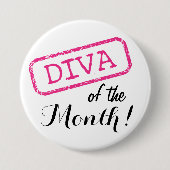"DIVA" van de maand! Ronde Button 7,6 Cm (Voorkant)
