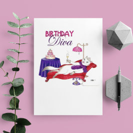 Diva van de verjaardag de Kaart van de Verjaardag