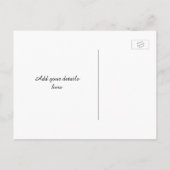 Diva van de Vrouw Save the Date Aankondigingskaart (Achterkant)