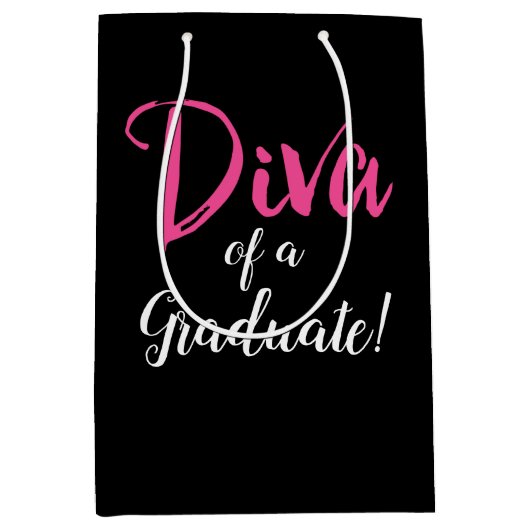 "DIVA van een Afstuderen!" Medium Cadeauzakje (Voorkant)