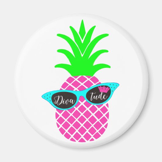 Diva van een ananas! magneet (Voorkant)