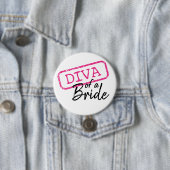 "DIVA" van een bride-Button Ronde Button 7,6 Cm (In situ)