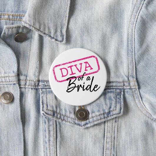 "DIVA" van een bride-Button Ronde Button 7,6 Cm (In situ)