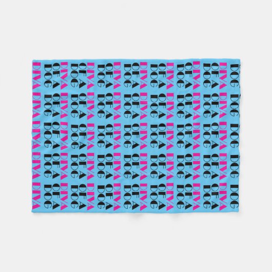 "DIVA van een hond" Fleece Deken (Voorkant (Horizontaal))
