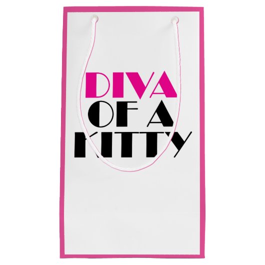 "DIVA van een kitty" cadeautas (Voorkant)