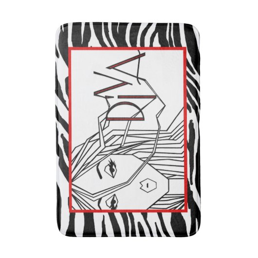 "DIVA" van een Rug Badmat (Voorkant Verticaal)