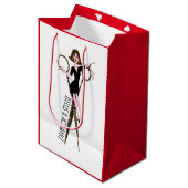 “Diva van een Stylist” Midden Geschenktas Medium Cadeauzakje (Voorkant Gekanteld)