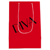 “Diva van een Stylist” Midden Geschenktas Medium Cadeauzakje (Achterkant)