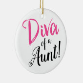 "DIVA van een tante!" Keramisch Ornament (Rechts)