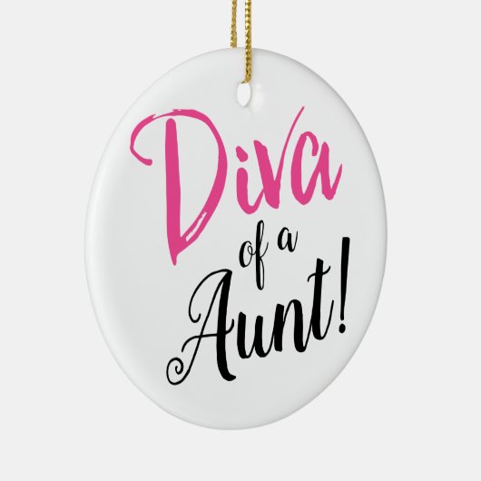 "DIVA van een tante!" Keramisch Ornament (Rechts)