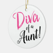"DIVA van een tante!" Keramisch Ornament (Links)