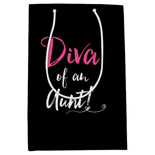 "DIVA van een tante!" Medium Cadeauzakje (Voorkant)