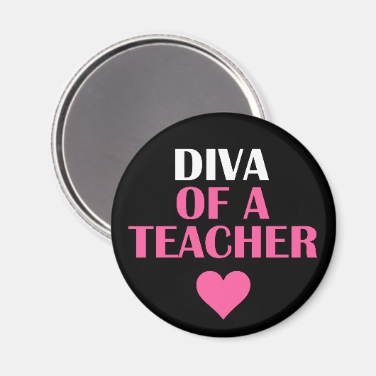 "DIVA VAN EEN TEACHER" MAGNEET (Voorkant / Achterkant)