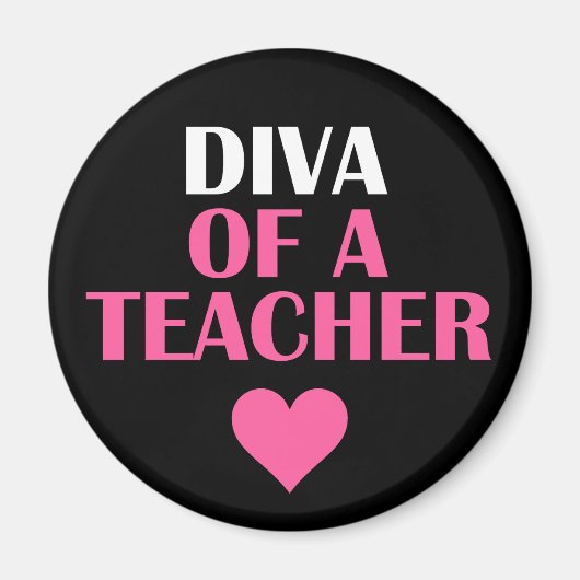 "DIVA VAN EEN TEACHER" MAGNEET (Voorkant)