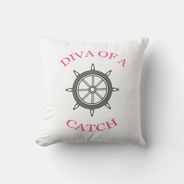"DIVA VAN EEN VANGST" Kussensloop Kussen (Voorkant)