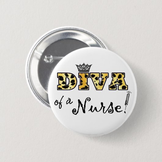 "DIVA van een verpleegster!" Ronde Button 5,7 Cm (Voorkant /achterkant)