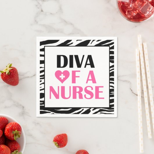 "DIVA van een verpleegster!" Servetten (Insitu)