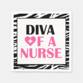 "DIVA van een verpleegster!" Servetten (Voorkant)
