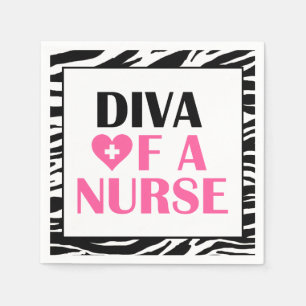 "DIVA van een Verpleegster! " Servetten