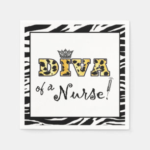 "DIVA van een Verpleegster! " Servetten
