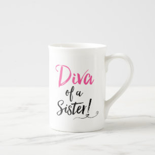 "DIVA van een zuster!" Bone China Mok