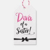 "DIVA van een zuster!" Cadeaulabel (Voorkant)