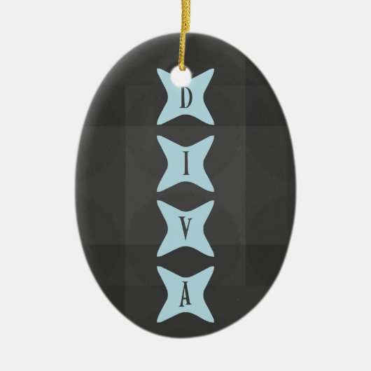 DIVA: Verbazingwekkend geïnspireerde overwinningsd Keramisch Ornament (Voorkant)
