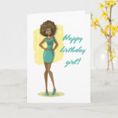 Diva verjaardagskaart voor haar kaart (Gele Bloem)