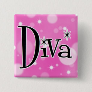 Diva vierkante knop button 5,1 cm