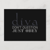 Diva: Vraag het niet Briefkaart (Voorkant)