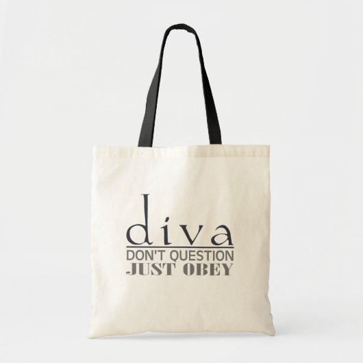 Diva: Vraag het niet Tote Bag (Voorkant)
