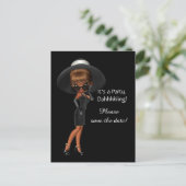 Diva vrouw save the date aankondigingskaart (Staand voorkant)