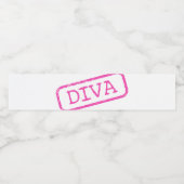 "DIVA" WATERFLES ETIKET (Enkel label)