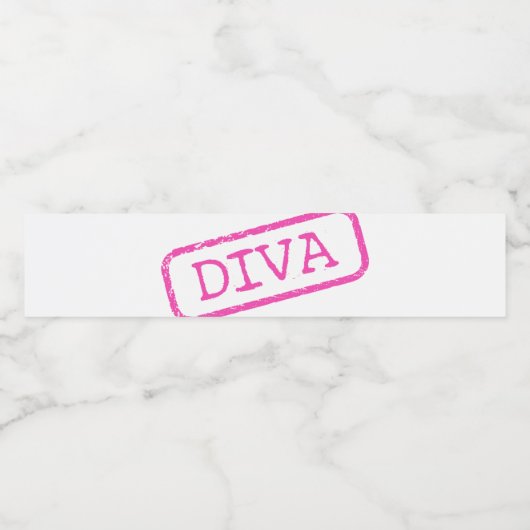"DIVA" WATERFLES ETIKET (Enkel label)