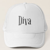 Diva Whimsical Typography Trucker Pet (Voorkant)